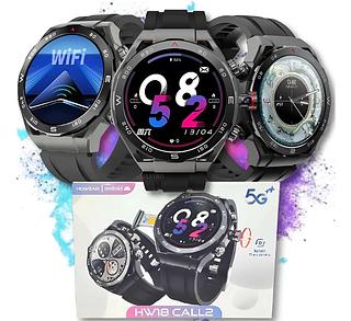 Relógio Redondo Smartwatch Hw 18 Call 2 Chip 5g Amoled 64gb