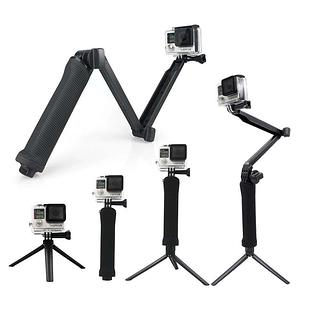 Tripé dobravel 3 forma para go-pro