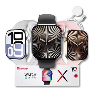 Smartwatch W10 Relogio Inteligente Serie 10 Microwear 47mm Chat GPT Armazena 1GB Bluetooth IP68