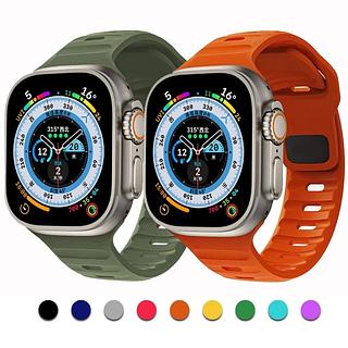 Pulseira Faixa De Borracha Esportiva De Silicone Compatível Para Relógio Apple watch Ultra Iwatch Série 8 7 6 SE 5 4 3 2