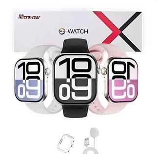 Smartwatch W10 Pro 46mm Serie 10 AmoLED Gps Nfc Microwear