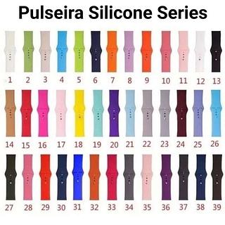 Pulseira de silicone Lisa para Smartwatch 44mm 40mm 38mm 42mm cinto de borracha smartwatch pulseira iwatch